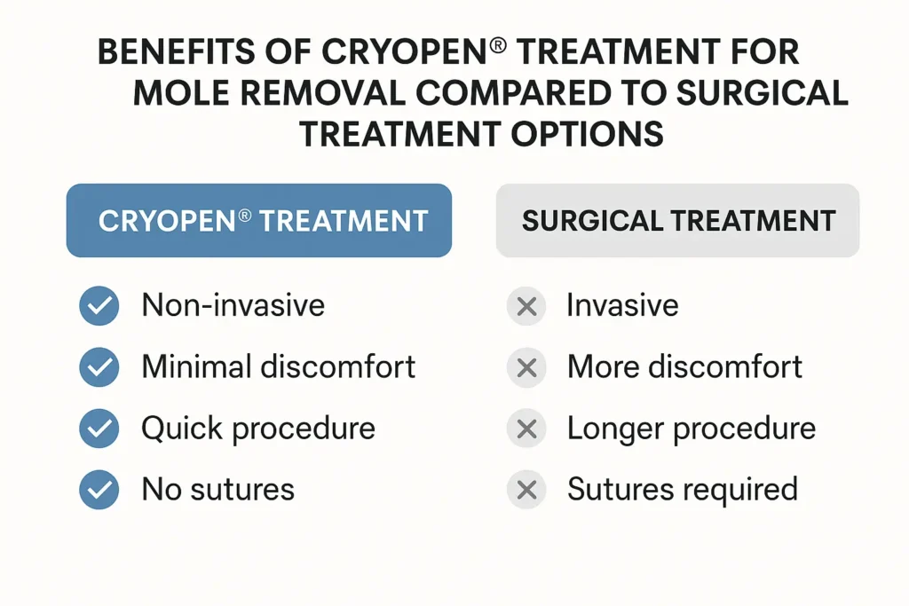 Benefits of facial mole removal High Wycombe - call our team today to book a consultation