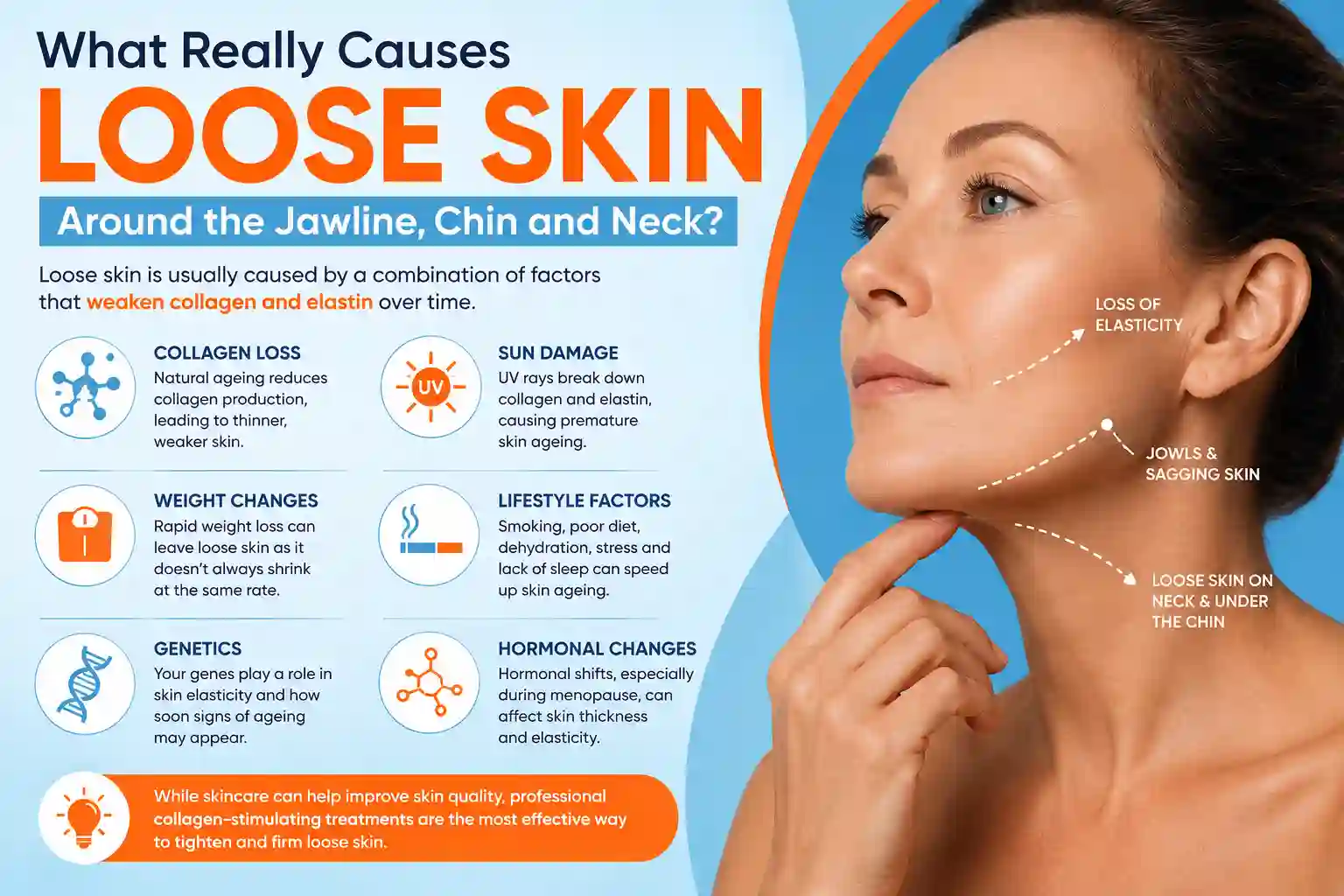 What Really Causes Loose Skin Around the Jawline, Chin and Neck High Wycombe?